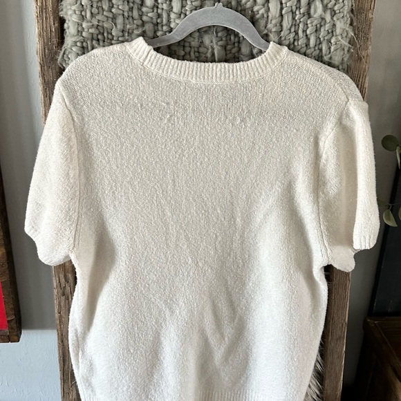 Abercrombie & Fitch Women's Short Sleeve Sweater Crewneck Top - Picture 4 of 4